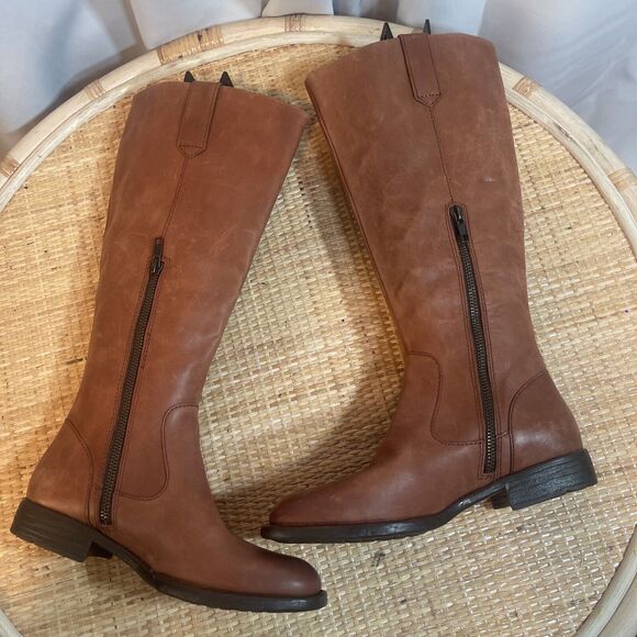 Born Shaunie Leather Boots In Cognac Sz 6 New W/O Tags - Picture 11 of 12